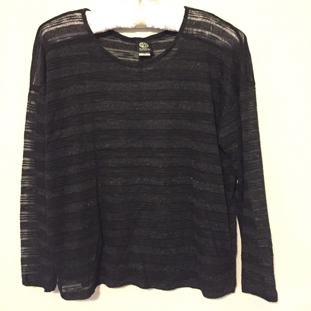 Bobeau semi sheer top